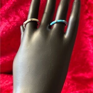 J127 NWT Petit Moments "Powder Sky" Party Ring Set Size 6.5/7